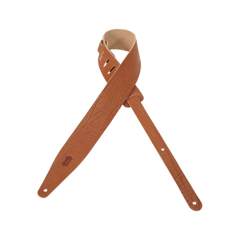 Levy's MVR317RTS 2.5inch Relaxed Veg-Tan Leather Guitar Strap, Ginger