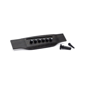 Martin 18APP21 Inlaid Bridge & Endpins, Black/White, Set of 8