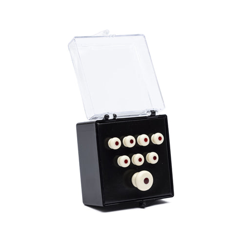 Martin 18APP60 Inlaid Bridge & Endpins, White/Tortoise, Set of 8