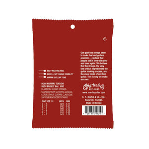 Martin M260 Classical 80/20 Bronze Ball End Nylon Guitar Strings, Normal Tension, 28-43