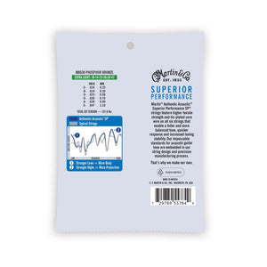 Martin MA530 Authentic Acoustic SP Phosphor Bronze Acoustic Guitar Strings, Extra Light, 10-47