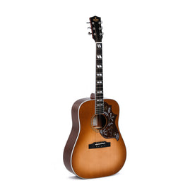 Sigma DM-SG5 SG Series Acoustic-Electric Guitar, Heritage Cherry
