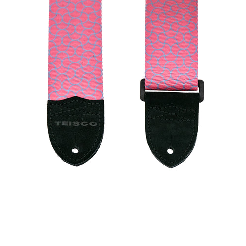 Teisco Polyester Guitar Strap, Pink