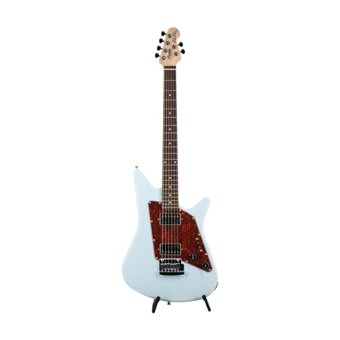 Sterling by Music Man AL40 Albert Lee Signature Electric Guitar, Jatoba FB, Daphne Blue, B18XXXX